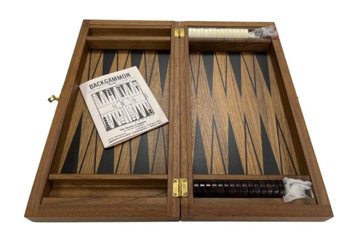 The Drueke Company - Wood (Walnut) - Backgammon- Black painted Points
