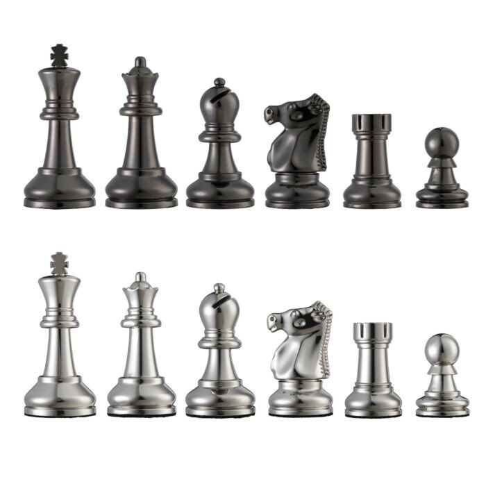BOBBY FISCHER® Metal Ultimate Chess Pieces – 3.75 inch King – 9.5 lbs