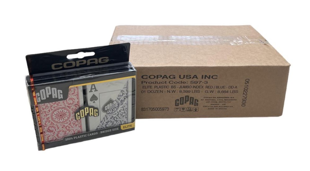 Bridge Super Index 1546 Red Blue 12 Setups COPAG Case