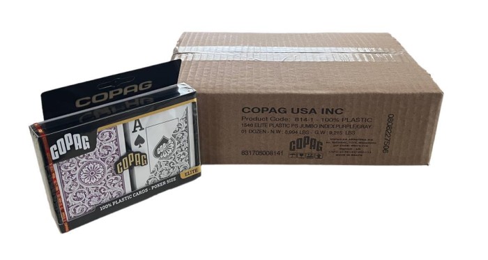 Poker Super Index Unique Purple/Gray Case COPAG Playing Cards