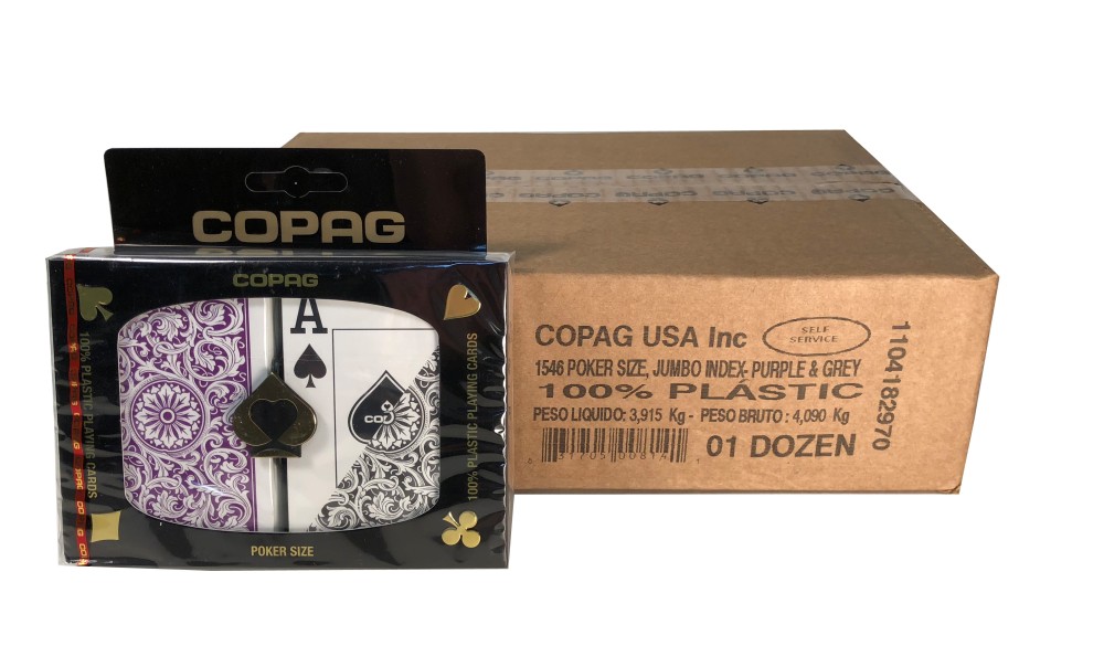 Poker Super Index Unique Purple/Gray Case COPAG Playing Cards
