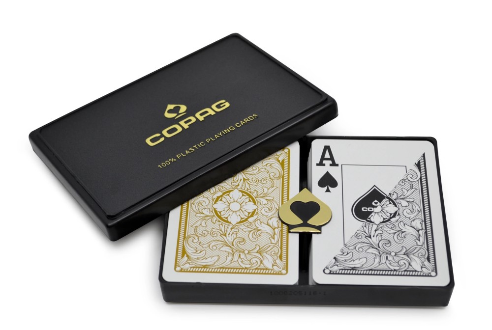 COPAG Legacy -Black/Gold - Super Index - Bridge Playing Cards
