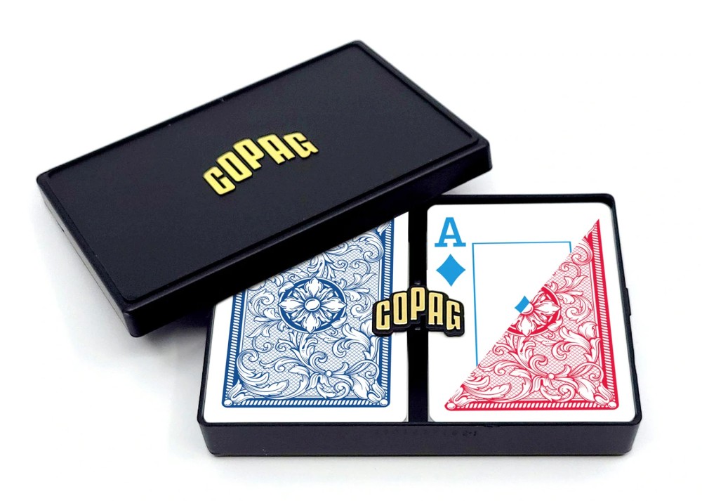 COPAG Legacy -Red/Blue - Super Index - 4 Color Poker Playing Cards