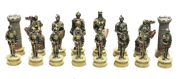The Medieval Knight Resin Theme Chess Pieces