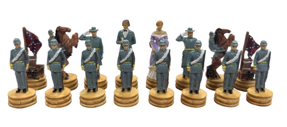 The Civil War Resin Theme Chess Pieces