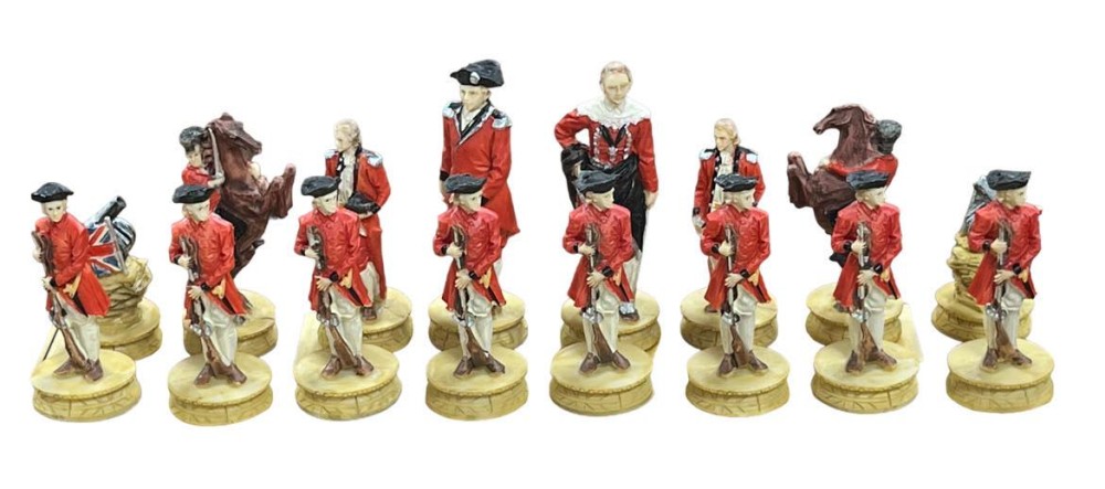 The Revolutionary War Resin Theme Chess Pieces