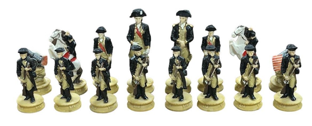 The Revolutionary War Resin Theme Chess Pieces