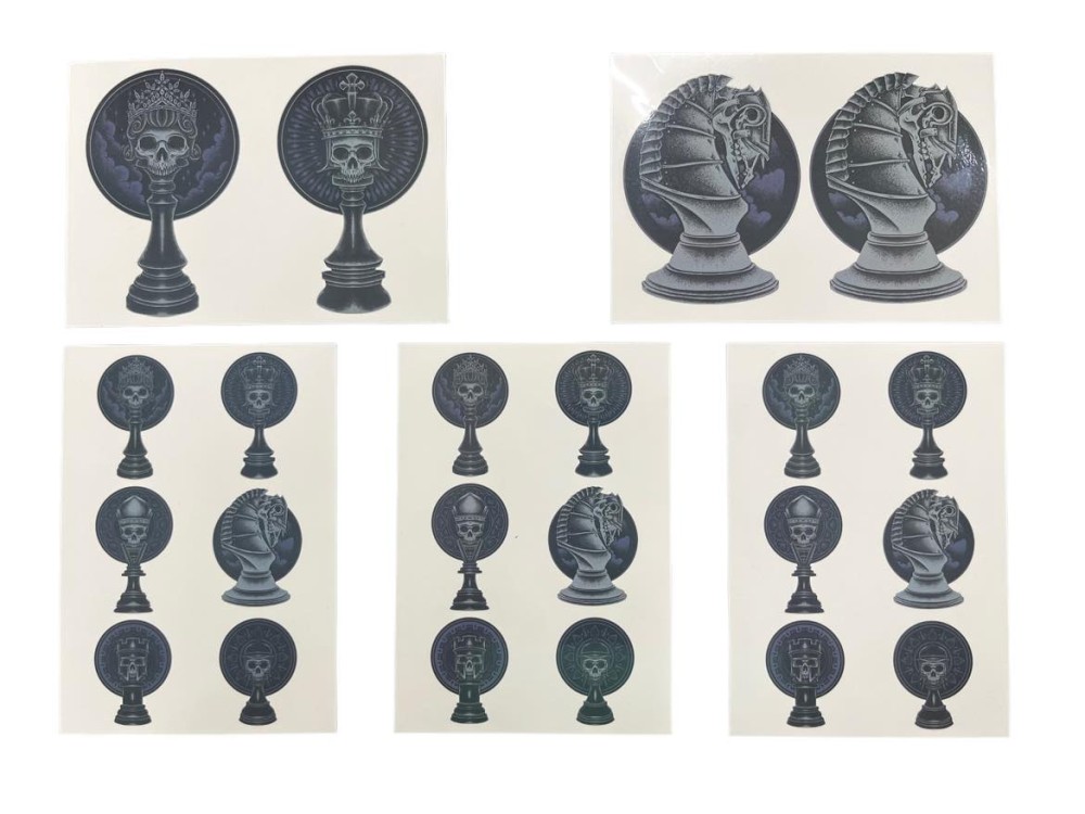 Chess Tattoos - Temporary Chess Tattoos 5 Pack