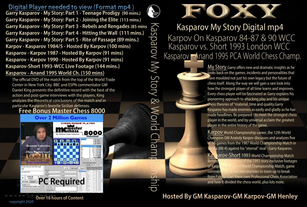 Kasparov My Story Collection (10 Digital DVDs) Download or Disk
