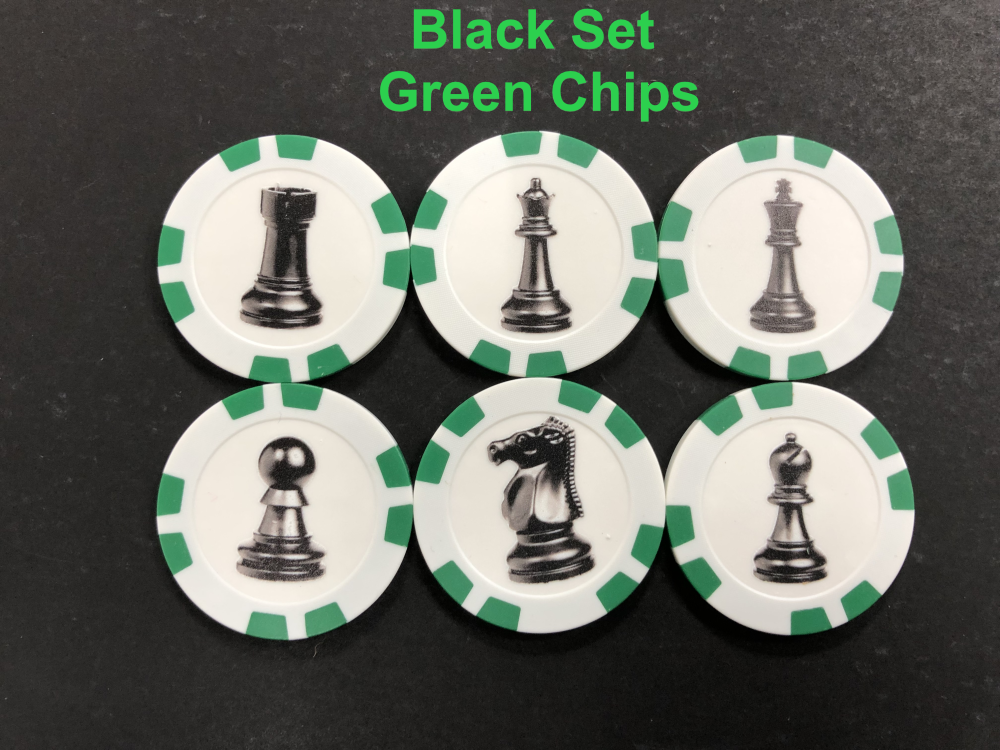 Set of 6 Chess Poker Chips