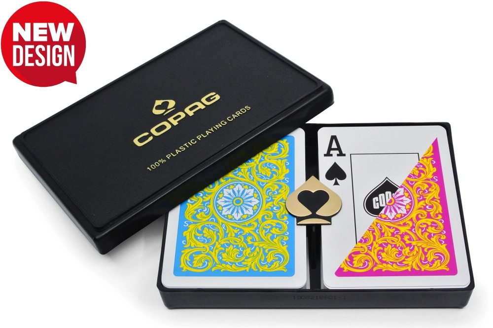 COPAG 1546 - Blue/Pink/Yellow - Jumbo - Poker Cards
