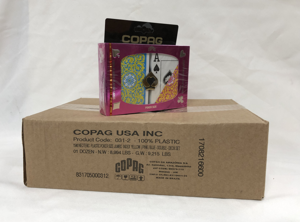 Poker Super 1546 Blue/Pink/Yellow Case COPAG Playing Cards