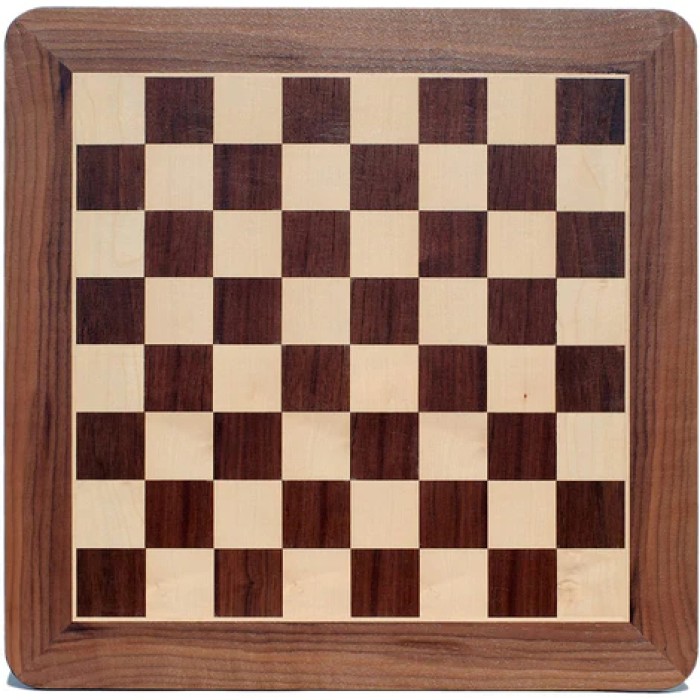 Grand Chess Board - Walnut Wood with Rounded Corners 21 in.