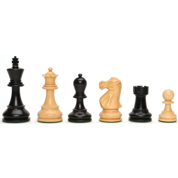 Ebonized Wood Jacques Chessmen – Weighted & Handpolished
