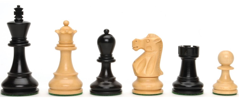 Ebonized Wood Jacques Chessmen – Weighted & Handpolished