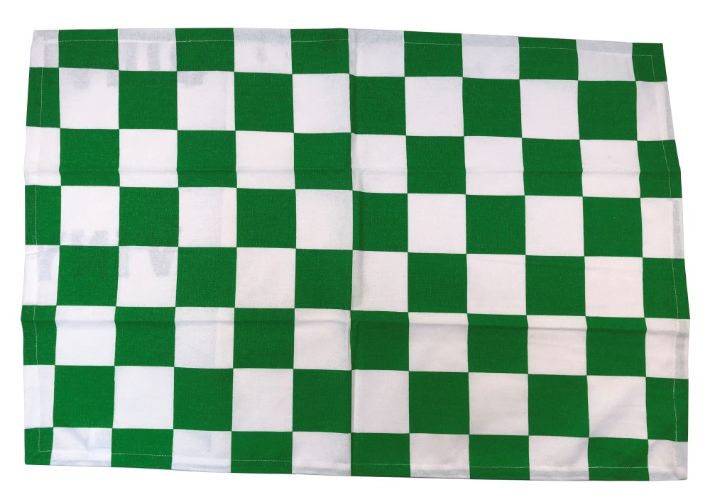 Chess Kitchen Towel 2 Pack - Green/White - 100% cotton - 18 X 28”