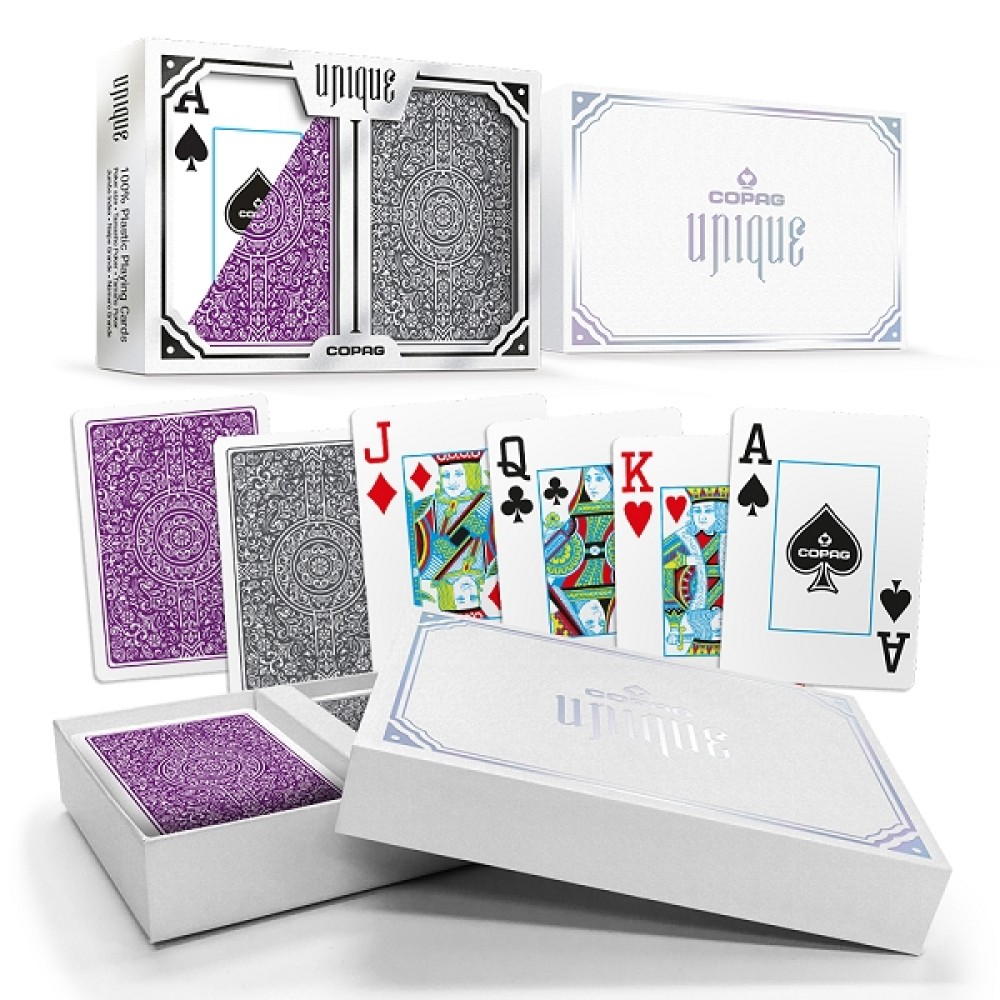 COPAG UNIQUE - Purple Gray - Super Index - Poker