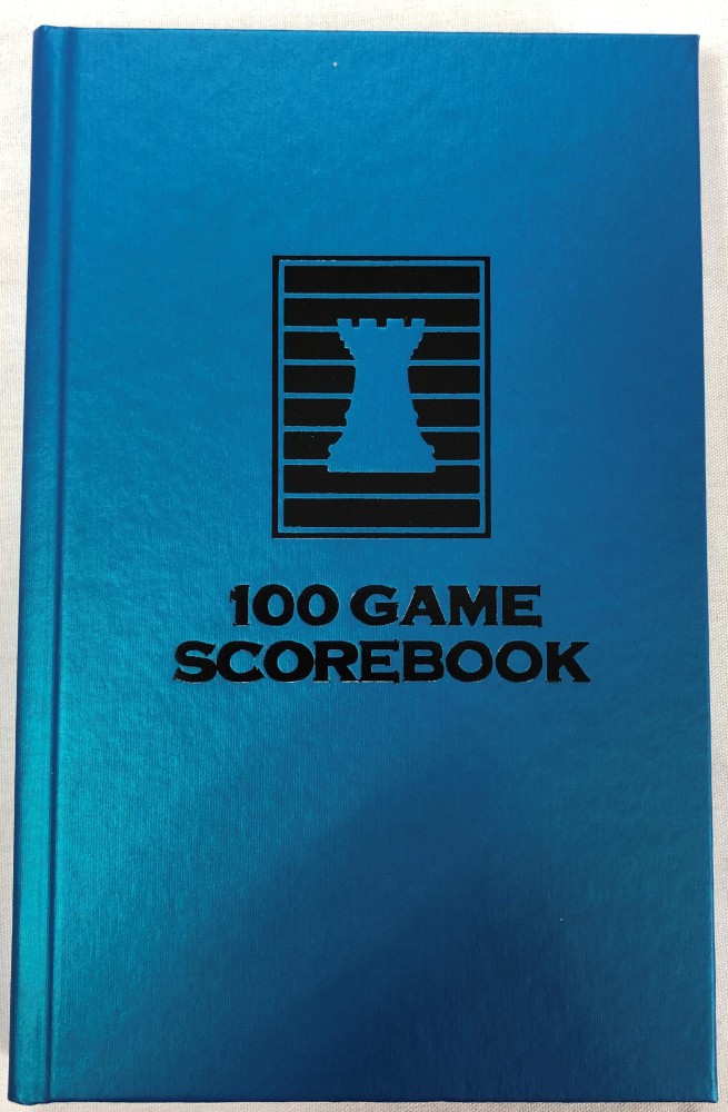 Metallic Blue Chess Hardcover Scorebook