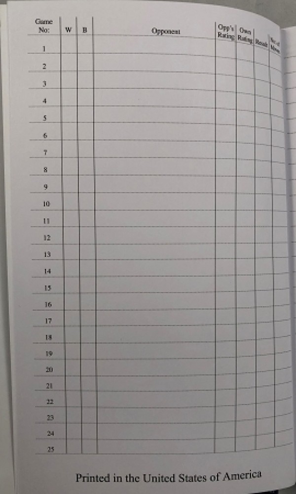 Silver Chess Hardcover Scorebook