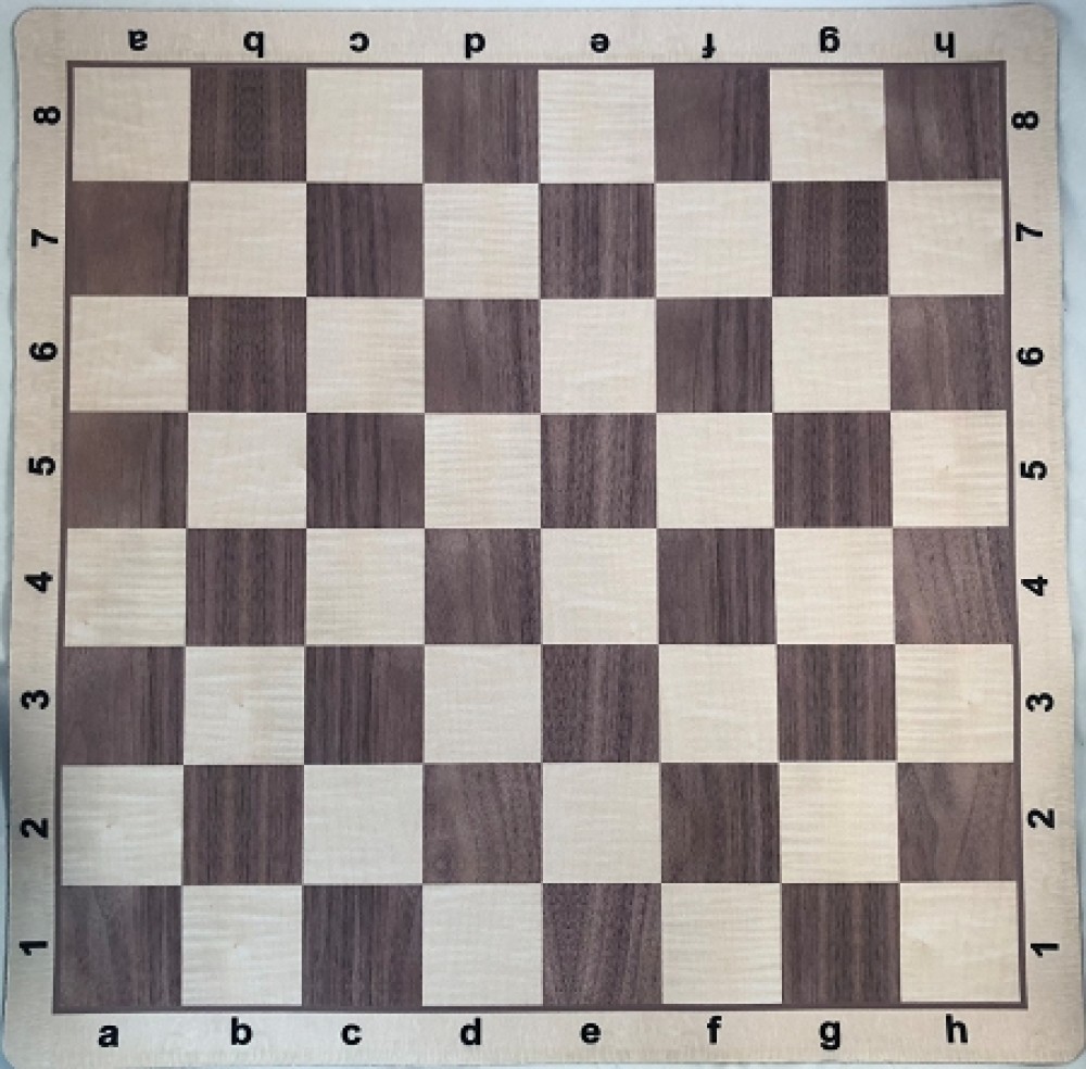Modern Babul Wood Weighted Chess Set  w/ Elm Wood Grain Floppy Board
