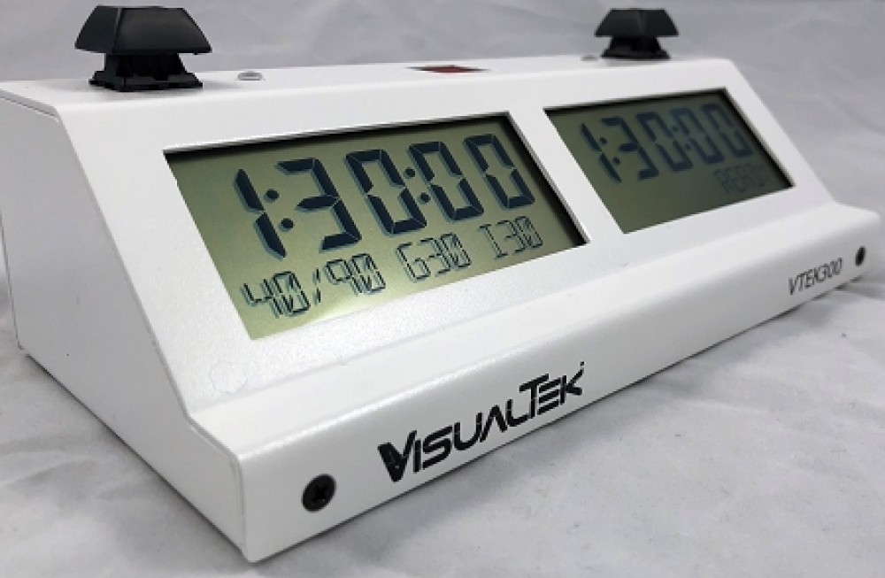 Visual Tek V-TEK-300 Digital Chess Clock - White