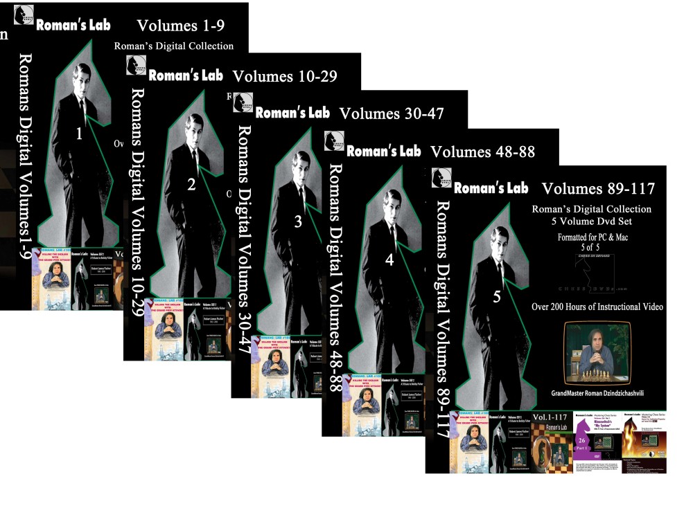 Roman's Lab Complete Digital Chess Catalog  1 - 117 on 5 Digital DVDs