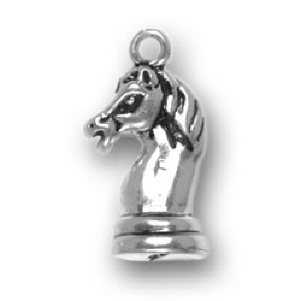 Sterling Silver Knight Chess Piece Charm