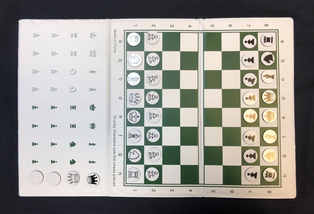 Large Folding Magnetic Chess Set - Tri Fold