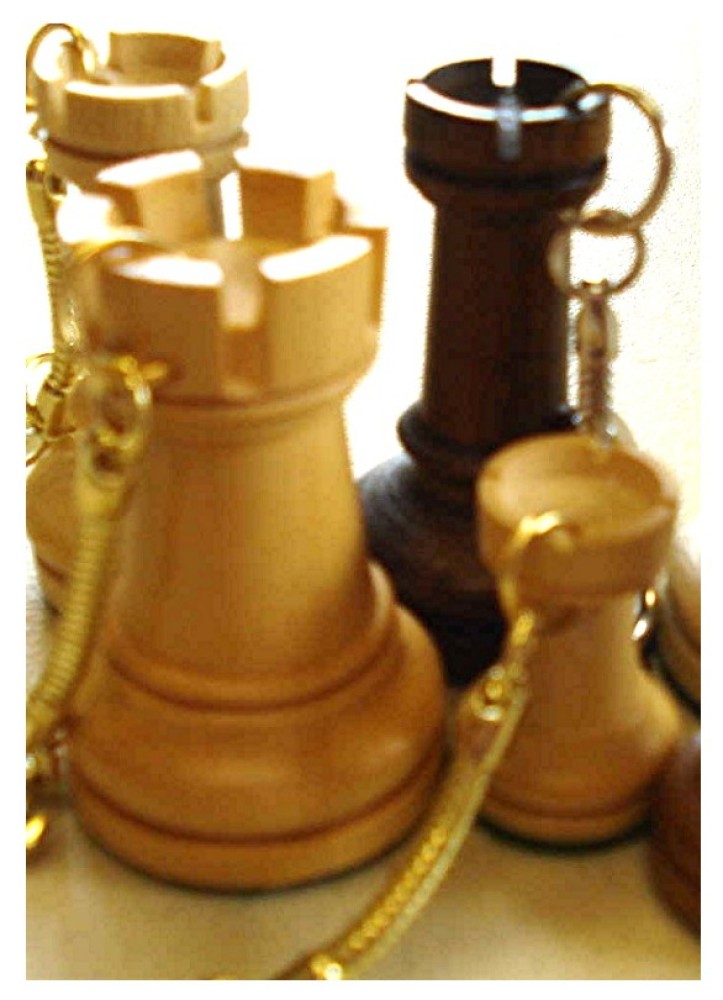 Wood Rook Keychains