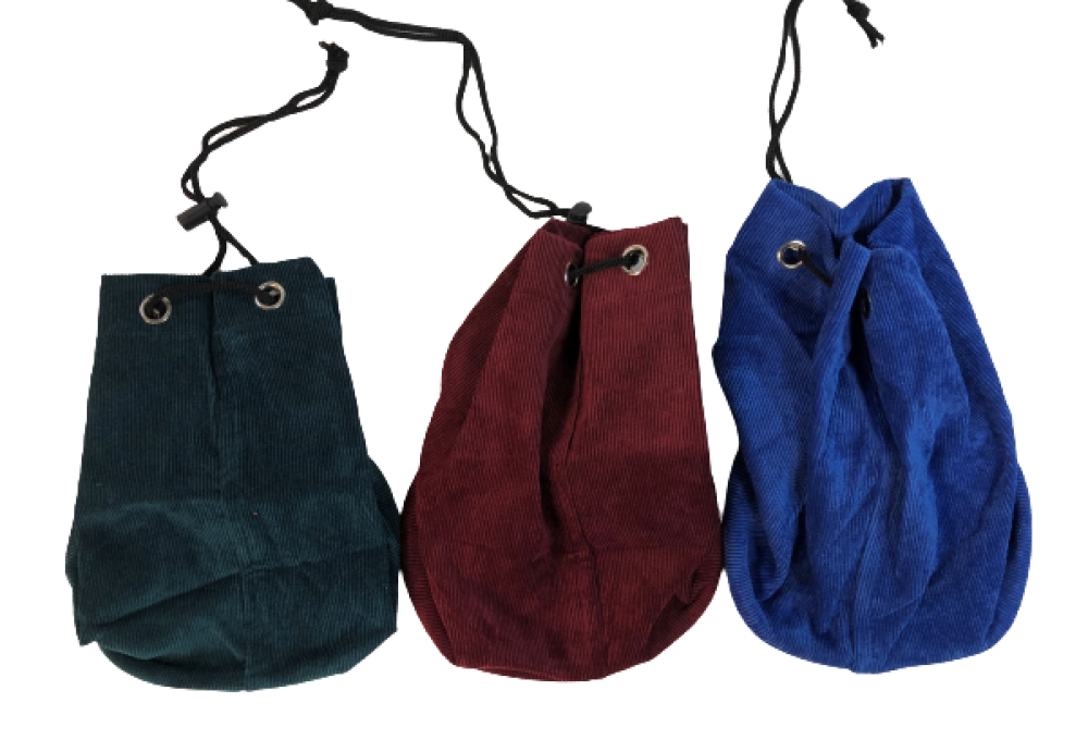 Corduroy Drawstring Chess Piece Bag