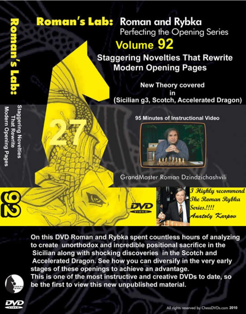 Novel Staggering Strategies in Chess: Roman's Lab  DVD 92