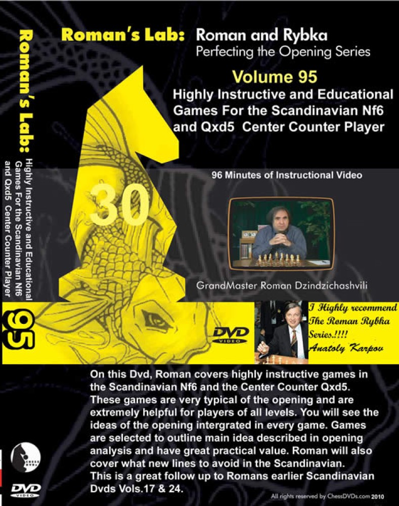 Scandinavain Nf6 & Qxd5 Center Counter in Chess - RL95 - DVD