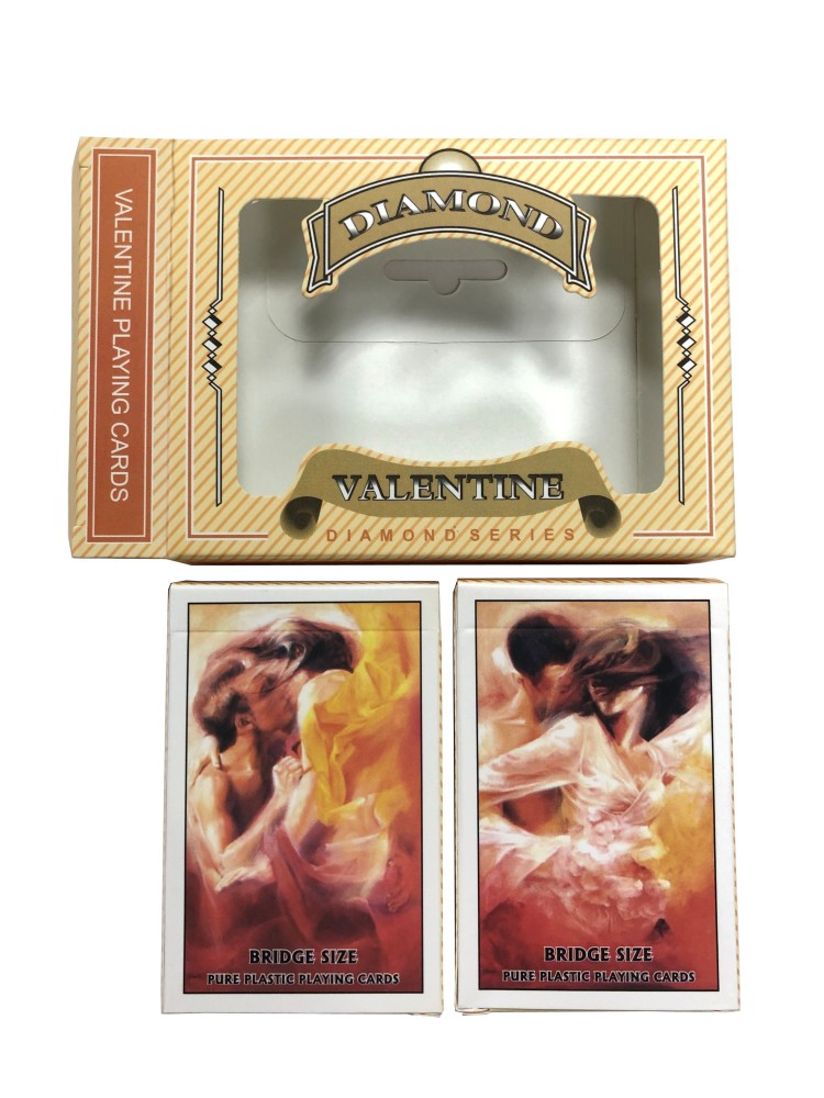 Valentine Bridge Playing Cards - Ace 100% Plastic - French Index