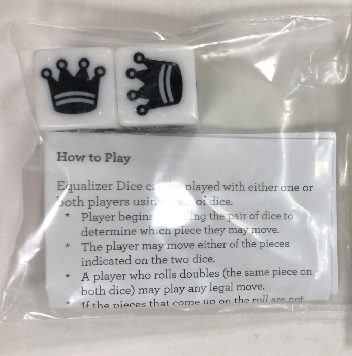 Equalizer Chess Dice Game - 2 Dice Set