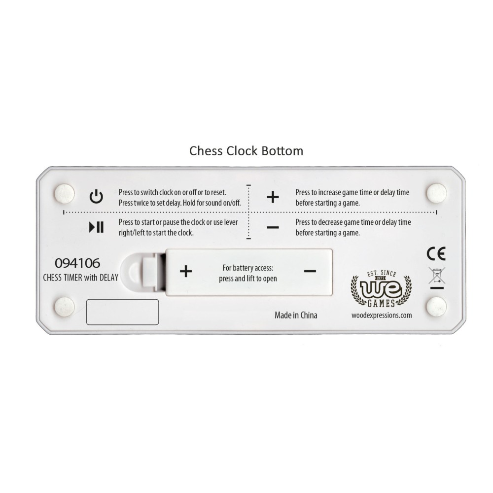 Digital Chess Clock w/delay - WE Games