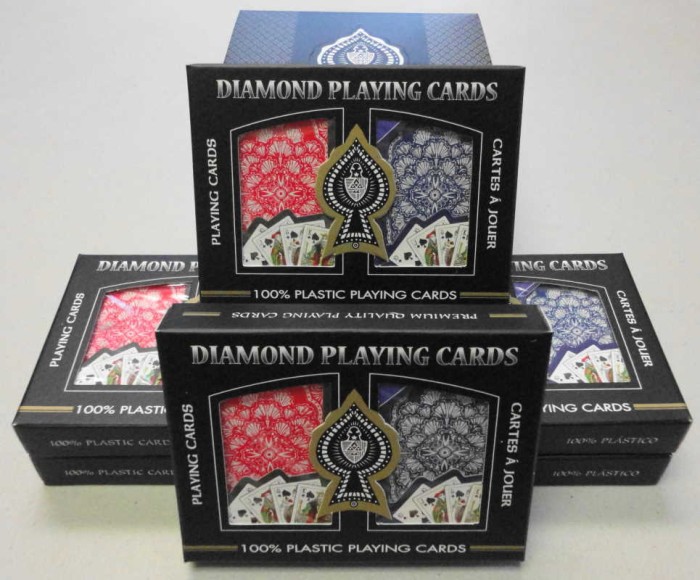 12 Sets (24 decks)  - Ace 100% Plastic - Ruby Bridge - French Index