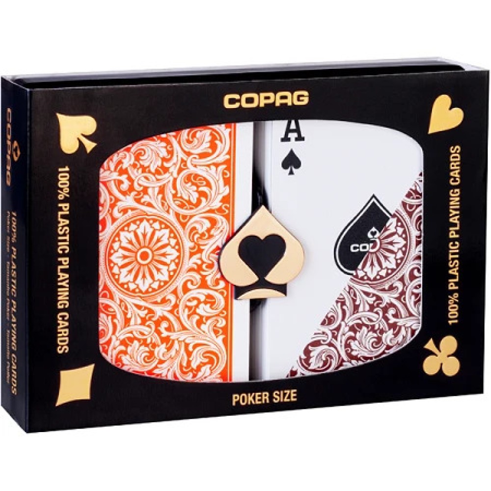 COPAG 1546 - Orange/Brown - Regular Index - Poker