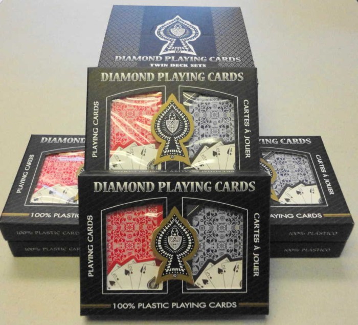 12 Sets (24 decks)  - Ace 100% Plastic - Imperial Bridge - 4 Pip