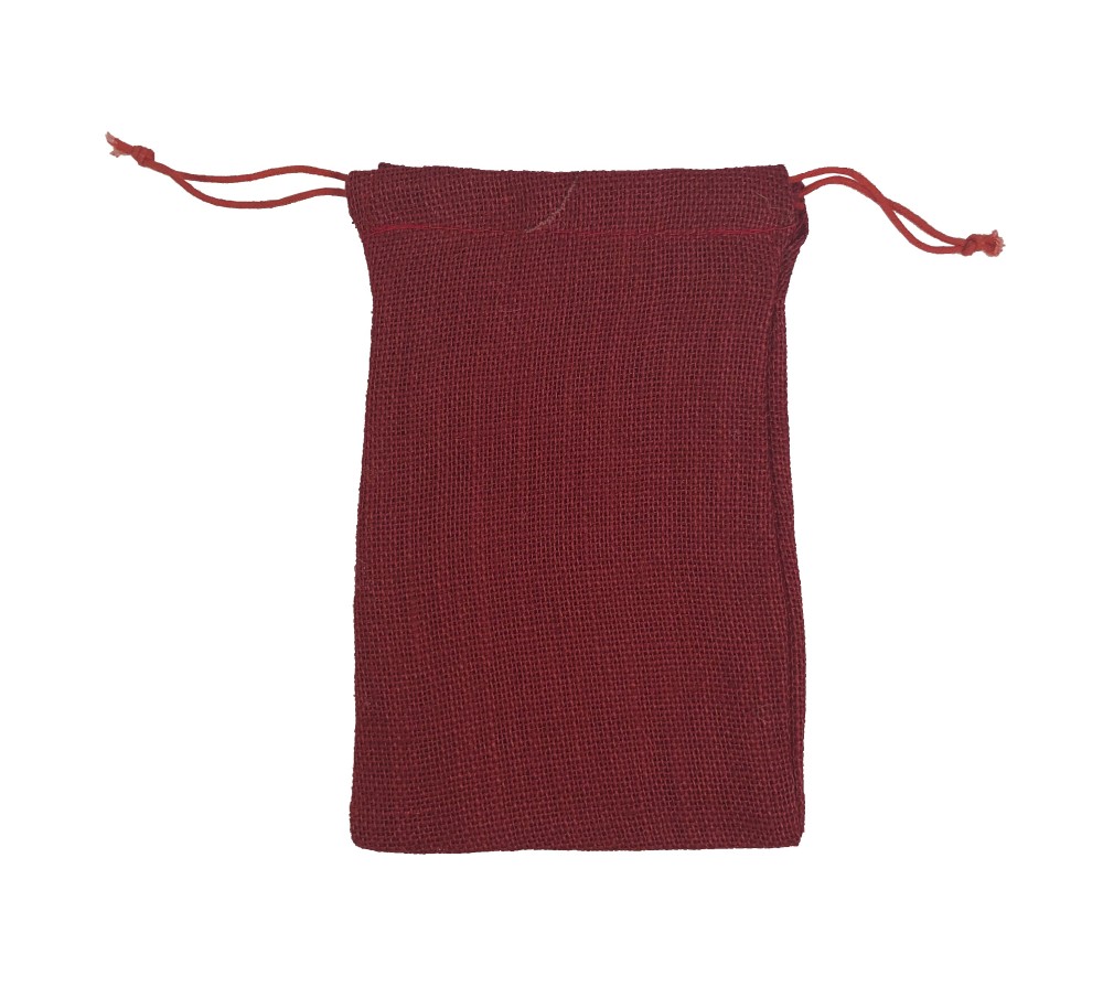 Rustic Burlap Chess Piece Bag - Color Choice